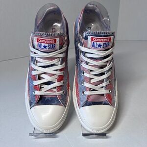 Converse All Star Low Top Sneakers in Red, White & Blue